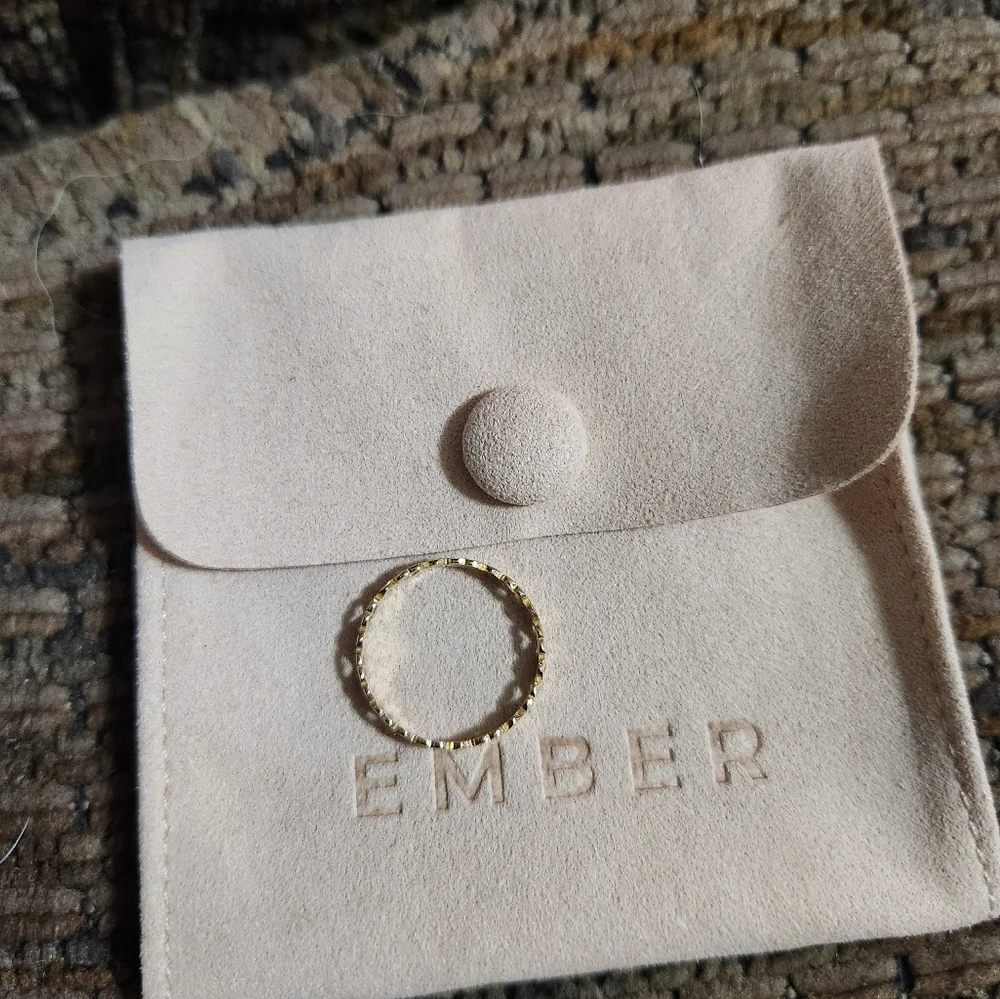 14K Yellow Gold & Diamond Heart Ring 3mm 0.08ct 6 1/2 Ember Jewelry 14k Stamped - Picture 3 of 8